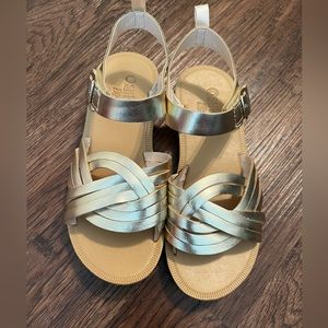 SOLD- OshKosh Kids gold sandals size 13m